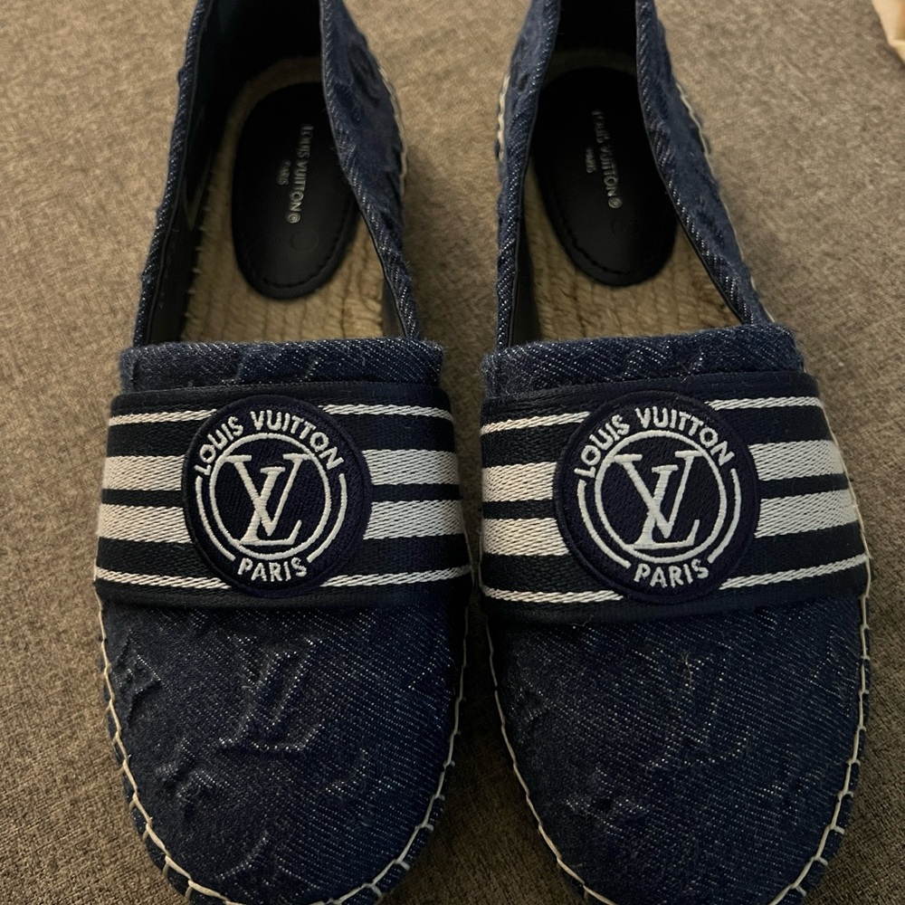 Louis Vuitton new denim espadrille 38.5